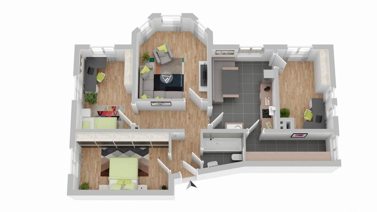 Schöne vier Zimmer Altbauwohnung – 21073 Hamburg – Bild 1 von 9