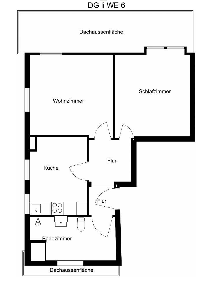2 Zi. Whg, DG, ca. 45 m², schöner Blick, ruhig und hell, Garage optional, HHL- Plettenbergsiedlung – Stuttgart – Vorschaubild 2