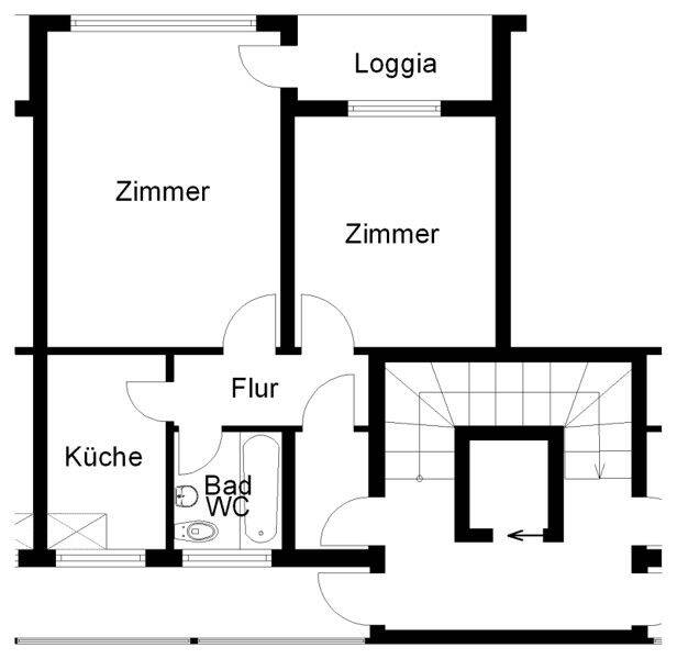 Noch in Renovierung: 3-Zimmer-Wohnung mit Balkon in zentraler Lage