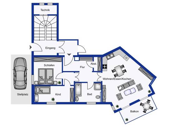 Erdgeschosswohnung in 06618 Naumburg mit 77 m² kaufen