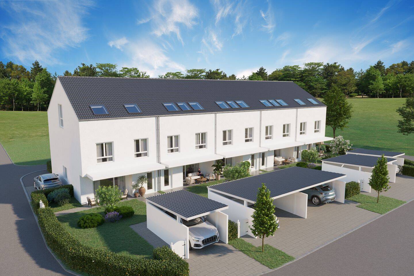 Neubau-Reihenhäuser nahe Ingolstadt - KfW-40, ruhig & naturnah – Großmehring – Vorschaubild 2