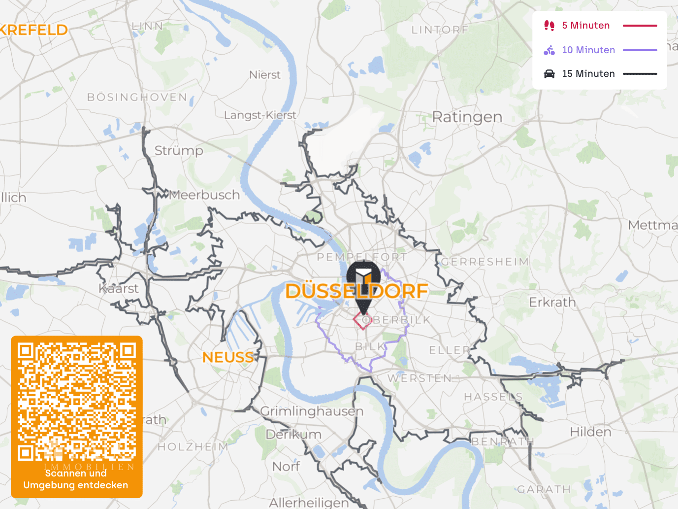 Sofort bezugsfrei!Helles City-Apartment mit Balkon, Einbauküche & Aufzug in bester Düsseldorfer Lage – Düsseldorf – Vorschaubild 8