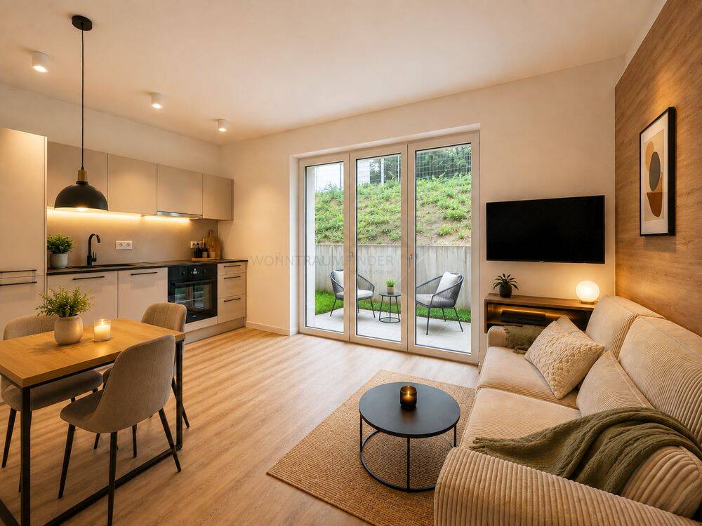 Energieeffizientes 1-Raum-Appartement mit Einbauküche & Terrasse in C-Rabenstein – Chemnitz – Vorschaubild 3