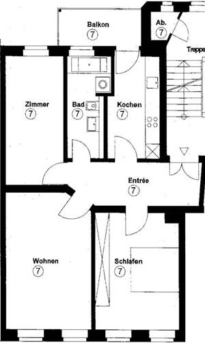Zentral & trotzdem ruhig! + Balkon + Parkett + Stuck + Fußbodenheizung + Wanne & Dusche + LED-Licht – 4315 Leipzig – Vorschaubild 6