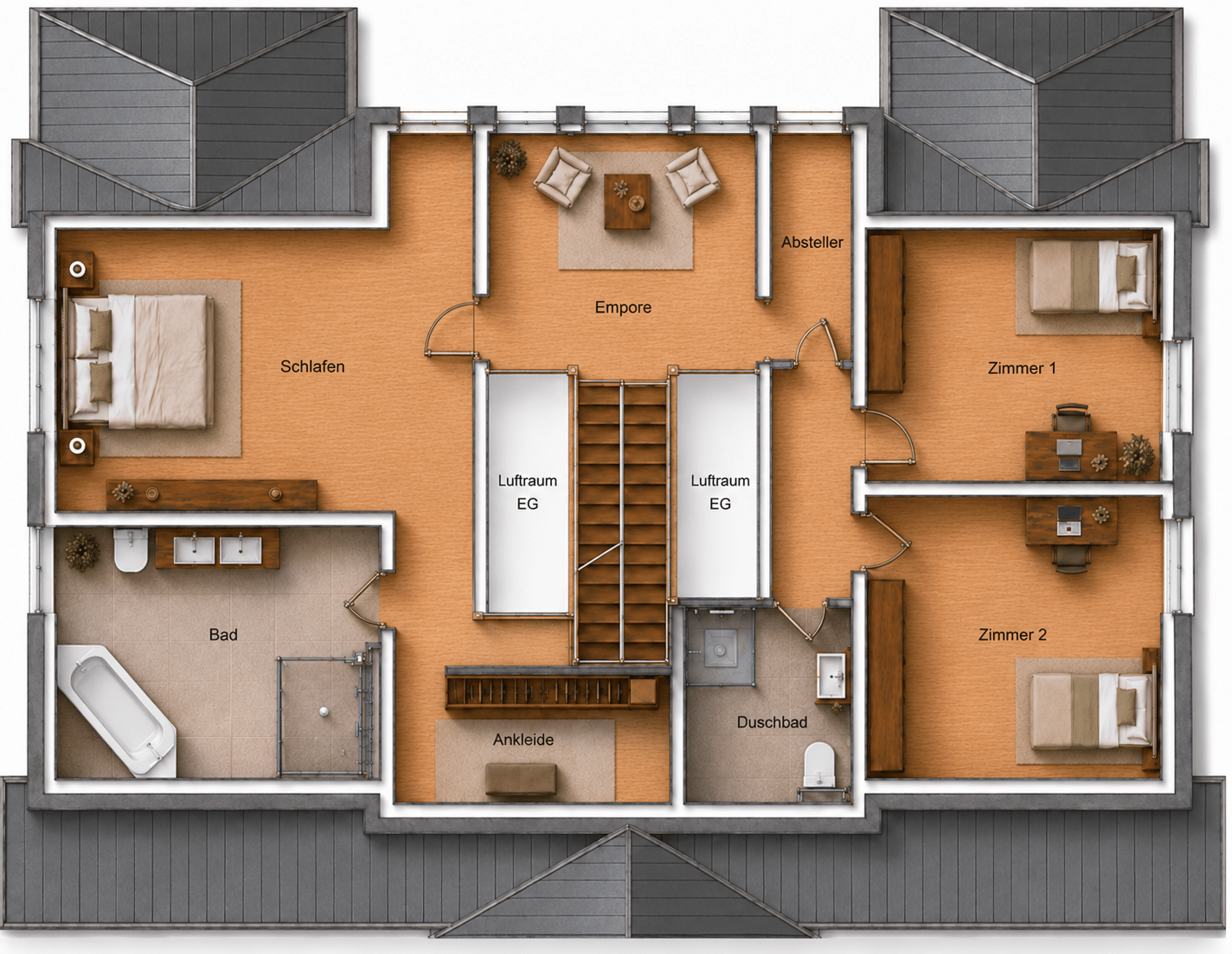 EH40 (A+) Premiumneubau auf ca. 3.200m² in 18320 Ahrenshagen - Individuell Planbar - Bungalow oder 1,5-Geschosser – Ahrenshagen-Daskow – Vorschaubild 4