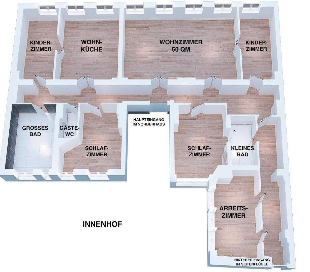 Kastanienallee 32 - Komplette 4. Etage - 217 qm - Wohnzimmer 50 qm - von privat! – Berlin – Vorschaubild 2
