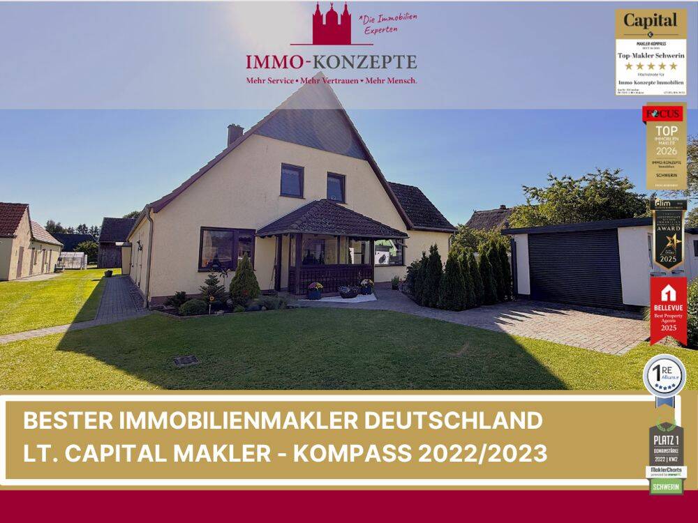 Die perfekte Symbiose aus ländlicher Idylle und urbaner Nähe! Zweifamilienhaus in Banzkow – Banzkow – Bild 1 von 8