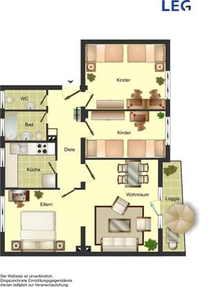 Renovierte 4-Zimmer-Balkonwohnung mit modernem Duschbad in ruhiger Familiensiedlung – 47179 Duisburg – Vorschaubild 2
