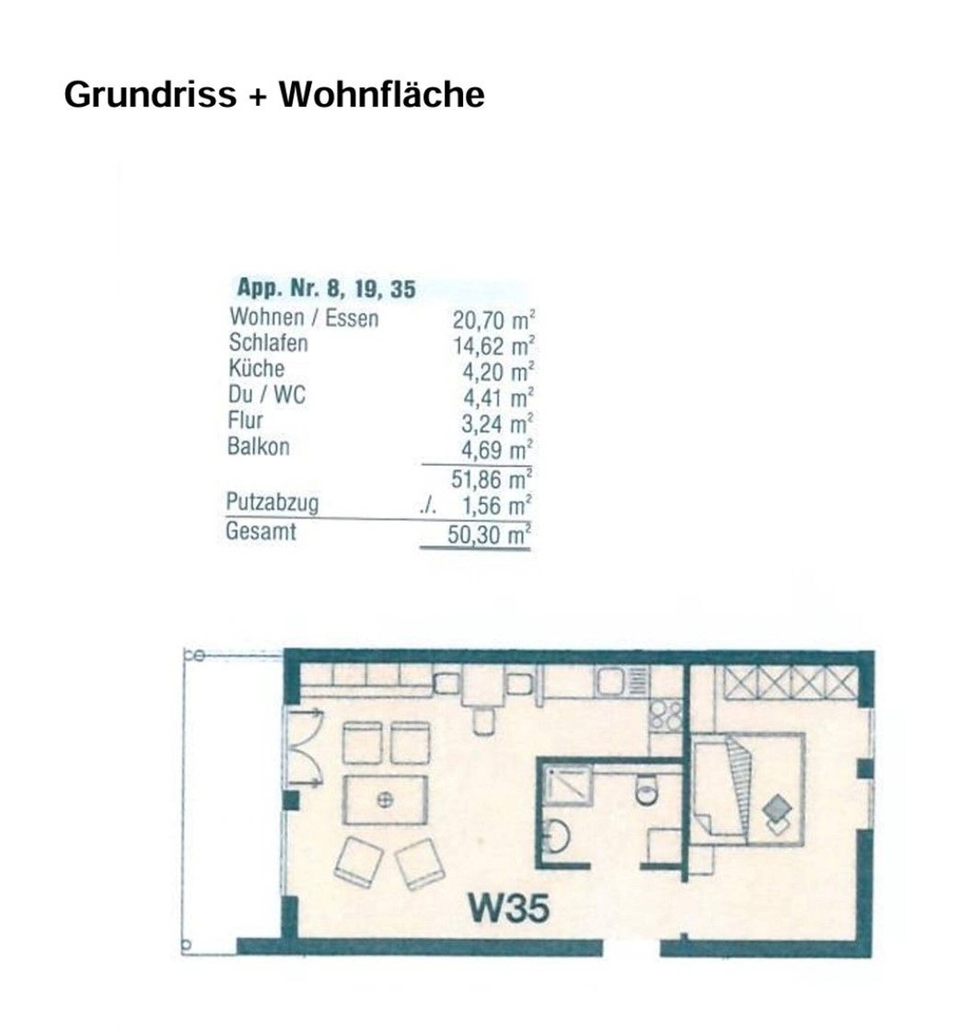 Etagenwohnung in 72336 Balingen mit 50,3 m² kaufen
