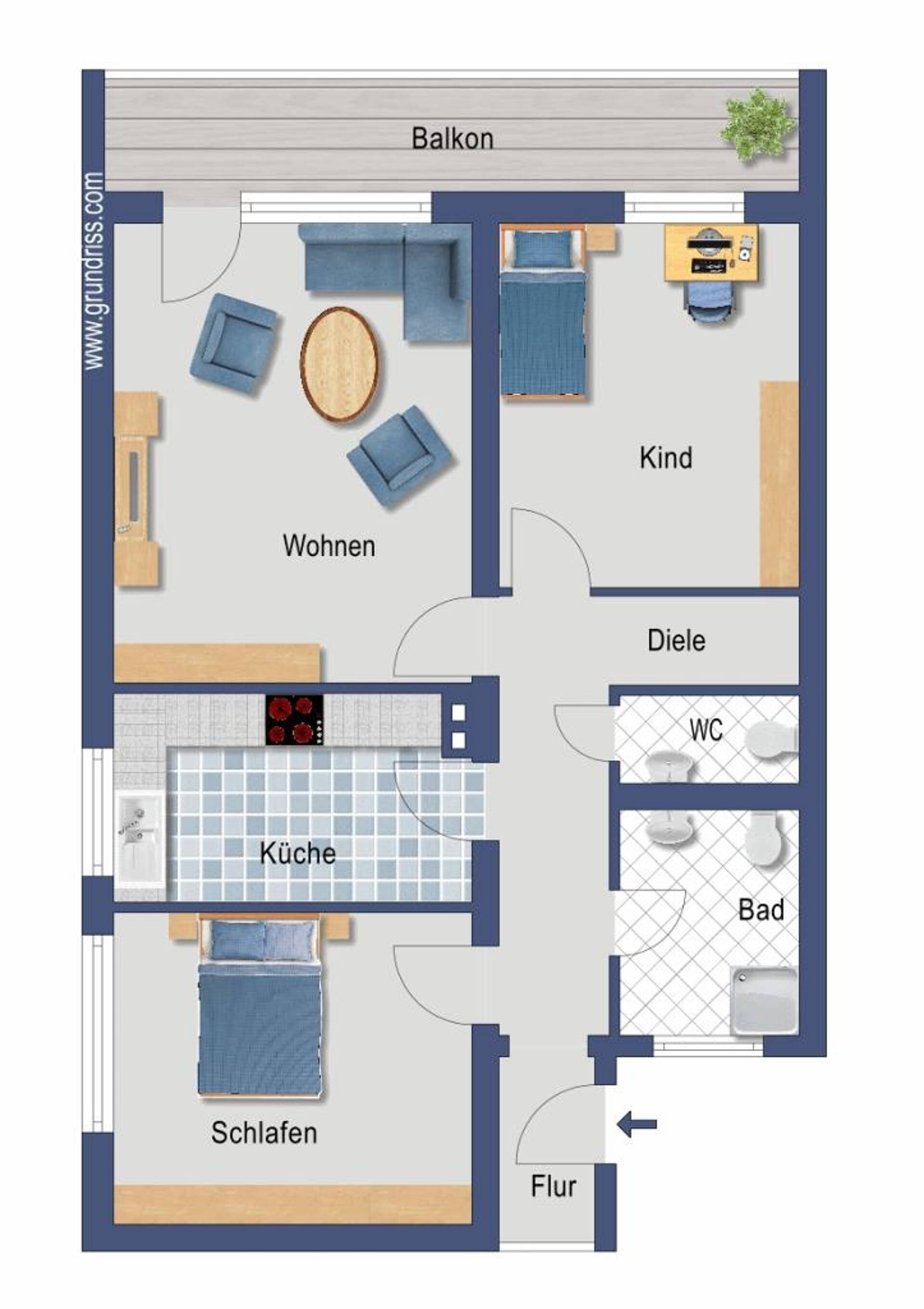 Etagenwohnung in 51065 Köln mit 83 m² kaufen