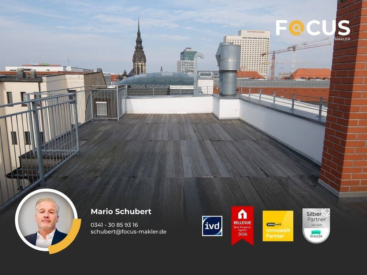 Zentrum - repräsentative, ruhige & großzügige Dachgeschoßwohnung mit imposanter Dachterrasse – 4109 Leipzig – Bild 1 von 9
