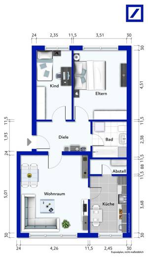 Großzügige 3-Zimmer-Erdgeschosswohnung in ruhiger Sackgasse! – 58135 Hagen – Vorschaubild 5