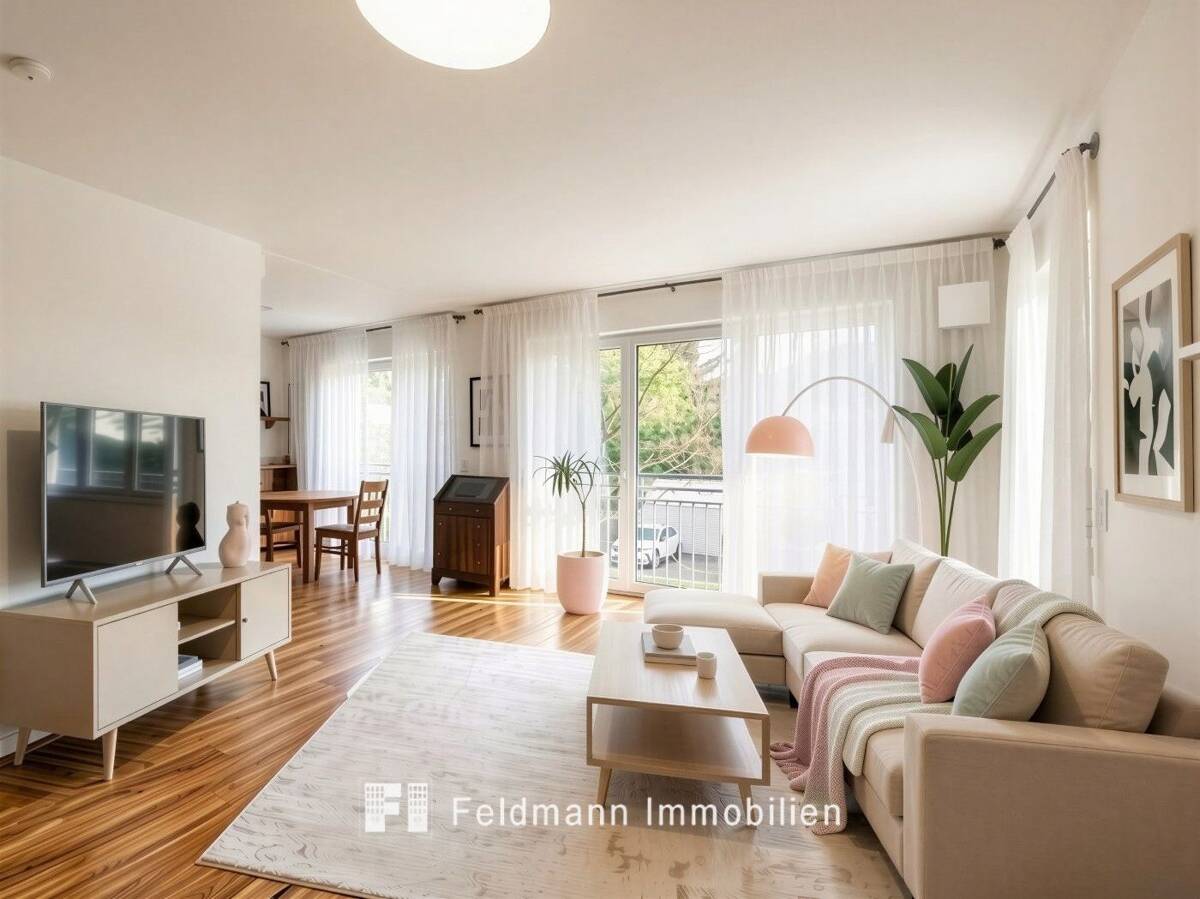 Lichtdurchflutet, komfortabel, bezugsfrei! Moderne Traumwohnung im schönen Obermenzing. – 81247 München – Bild 1 von 9