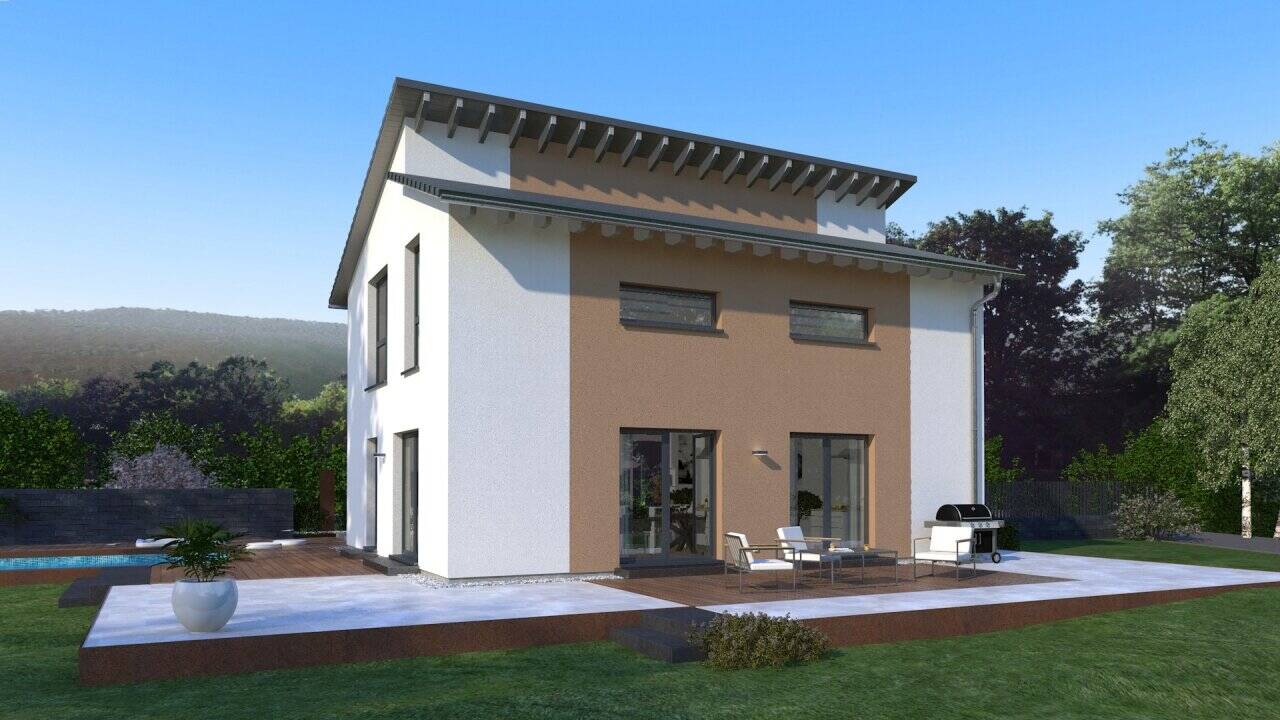 Ein­fa­mi­li­en­haus mit versetztem Pultdach – Nürnberg – Vorschaubild 3