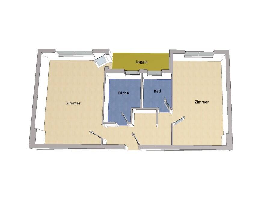 IMMOBERLIN.DE - Sonnige Wohnung mit Westloggia & Pkw-Stellplatz in ruhiger Lage – Berlin – Vorschaubild 7