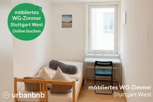 möbliertes WG Zimmer Stuttgart West für Wohnen auf Zeit ab 1 Monat