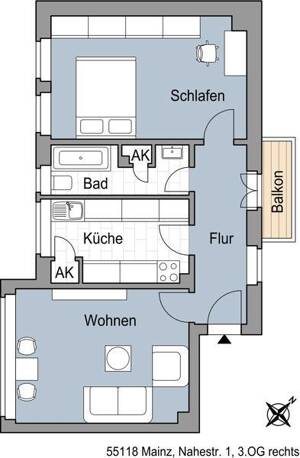 Moderne 2-Zimmer-Wohnung in Kernsanierung – 55118 Mainz – Vorschaubild 5