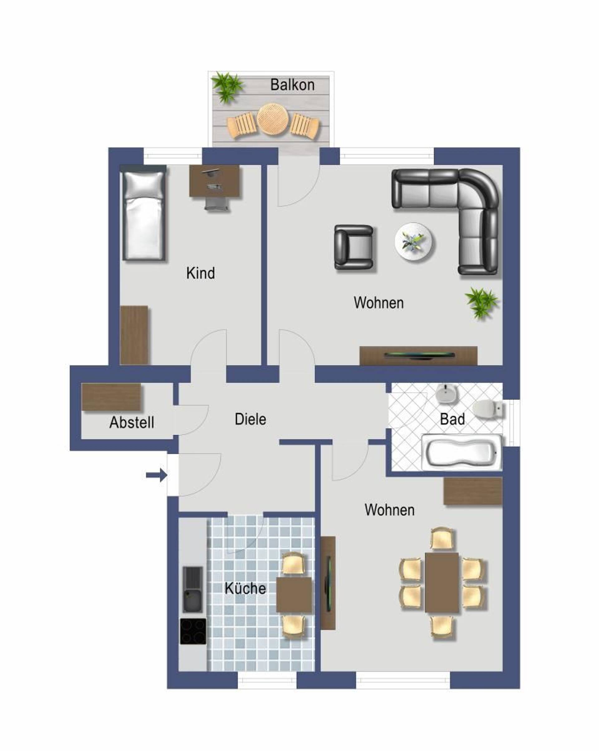 Etagenwohnung in 50739 Köln mit 77 m² kaufen