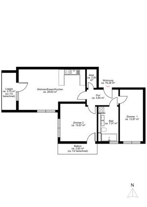 Moderne 3-Zimmer-Wohnung mit sonniger Loggia – 81377 München – Vorschaubild 8