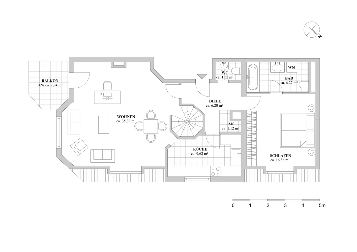 Stilvoll möblierte Maisonette-Wohnung in Niederkassel - Inklusivmiete – Düsseldorf – Vorschaubild 9
