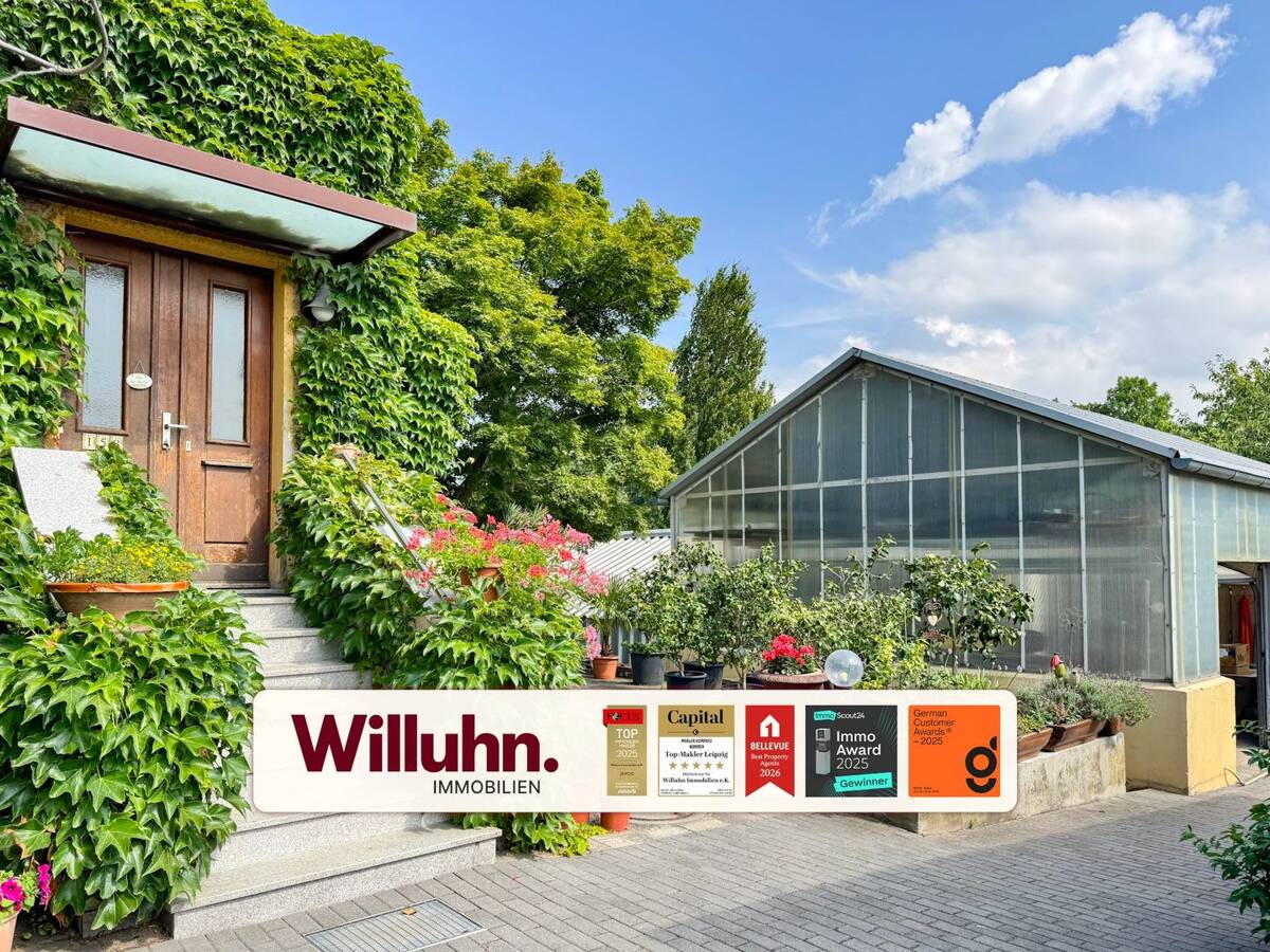 EFH mit besonderem Anwesen | Pool | Kamin | Gewächshäuser | 2 Garagen | direkt am Naturschutzgebiet – 4316 Leipzig – Bild 1 von 9