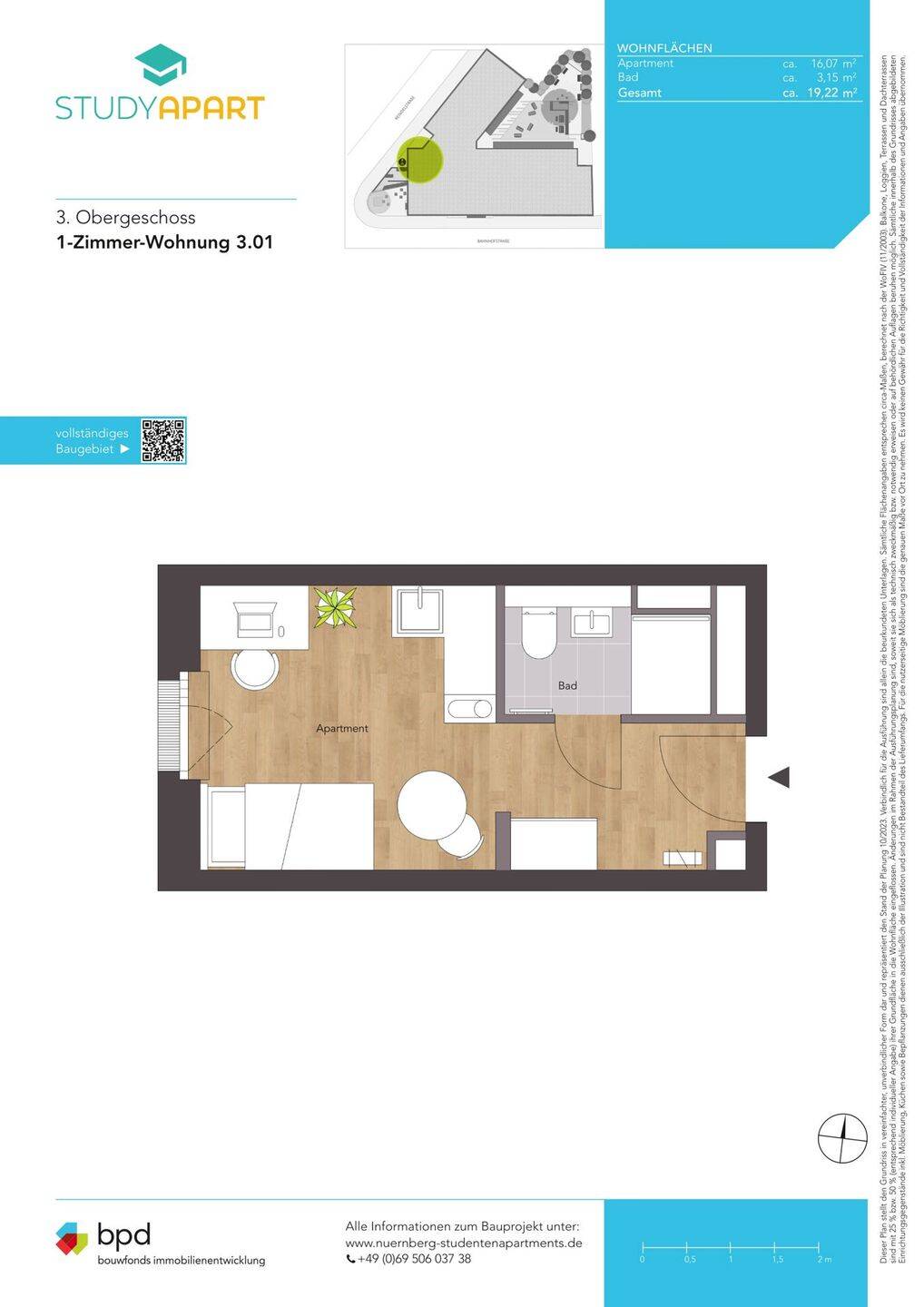 Dein Start ins Studium – Apartment mit allem, was du brauchst I WE 3.01 – Nürnberg – Vorschaubild 2