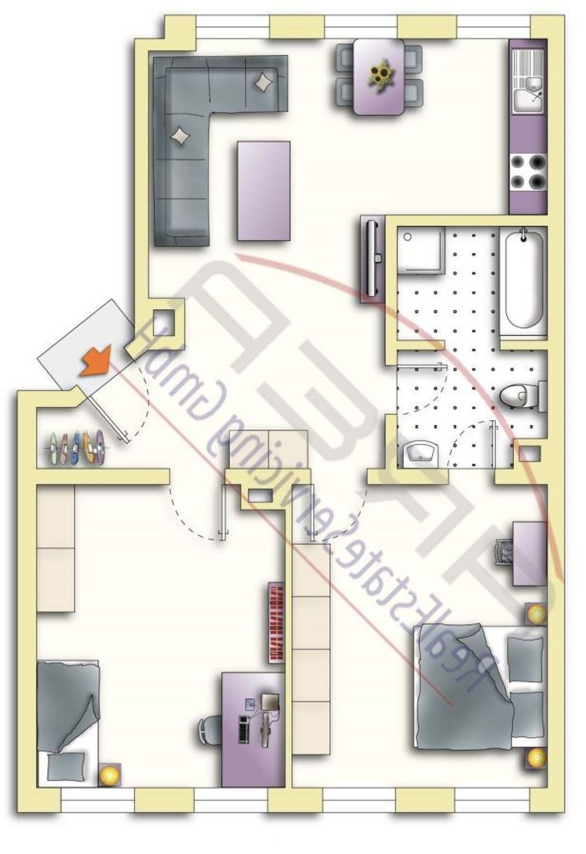 geräumige 3 ZKB mit EBK+GARTENZUGANG - Gemütlichkeit Nähe Coppistraße – 4157 Leipzig – Bild 1 von 9