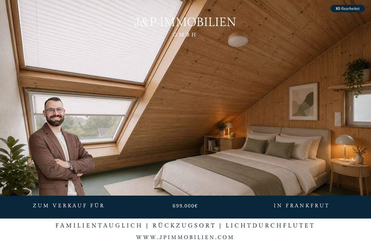 Familienglück mit Garten - Reihenendhaus mit Balkon, Terrasse & Sanierungs-Potenzial in Frankfurt – 60433 Frankfurt am Main – Bild 1 von 9