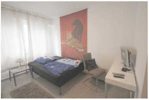 Zentral zu Uni/City; kompakt und voll möbliert; 1 Zi-Apartment, Küchenzeile, Du/WC, gute Ausstattung