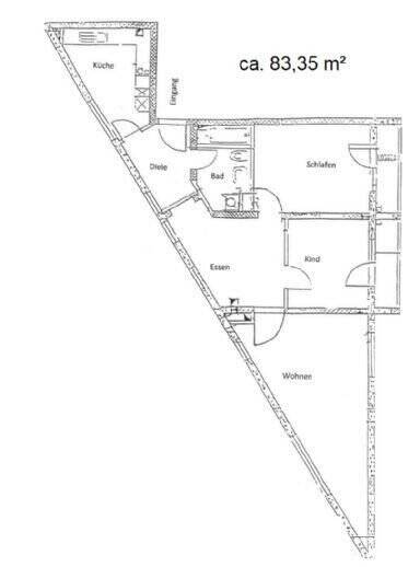 besondere 3-Raum-Wohnung mit Loggia, Fahrstuhl