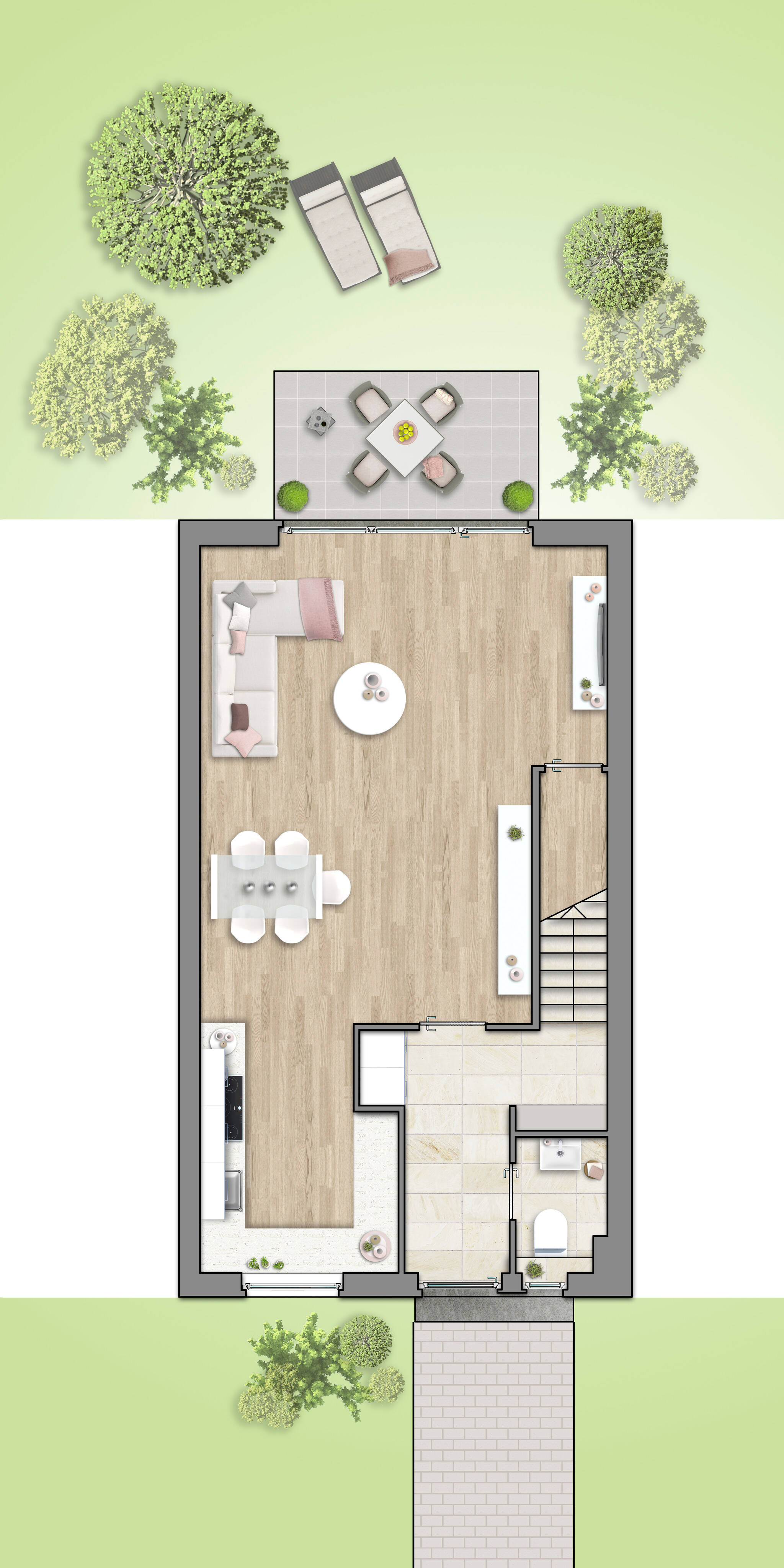 Hermann Immobilien: Frühstücken auf der Terrasse! (DHH I1) – Langenlonsheim – Vorschaubild 3