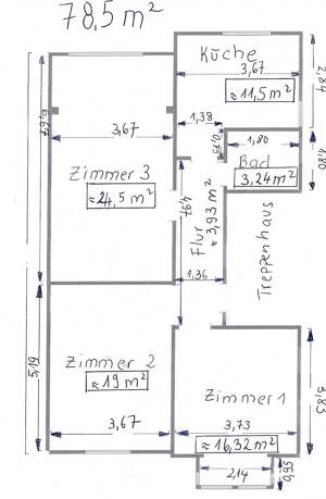 Sehr schönes, großes, neu gestrichenes, helles WG-Zimmer in einer 3er WG ,hohe Decken, gepflegtes Altbau, unweit von der Straßenbahn – 70374 Stuttgart – Vorschaubild 2