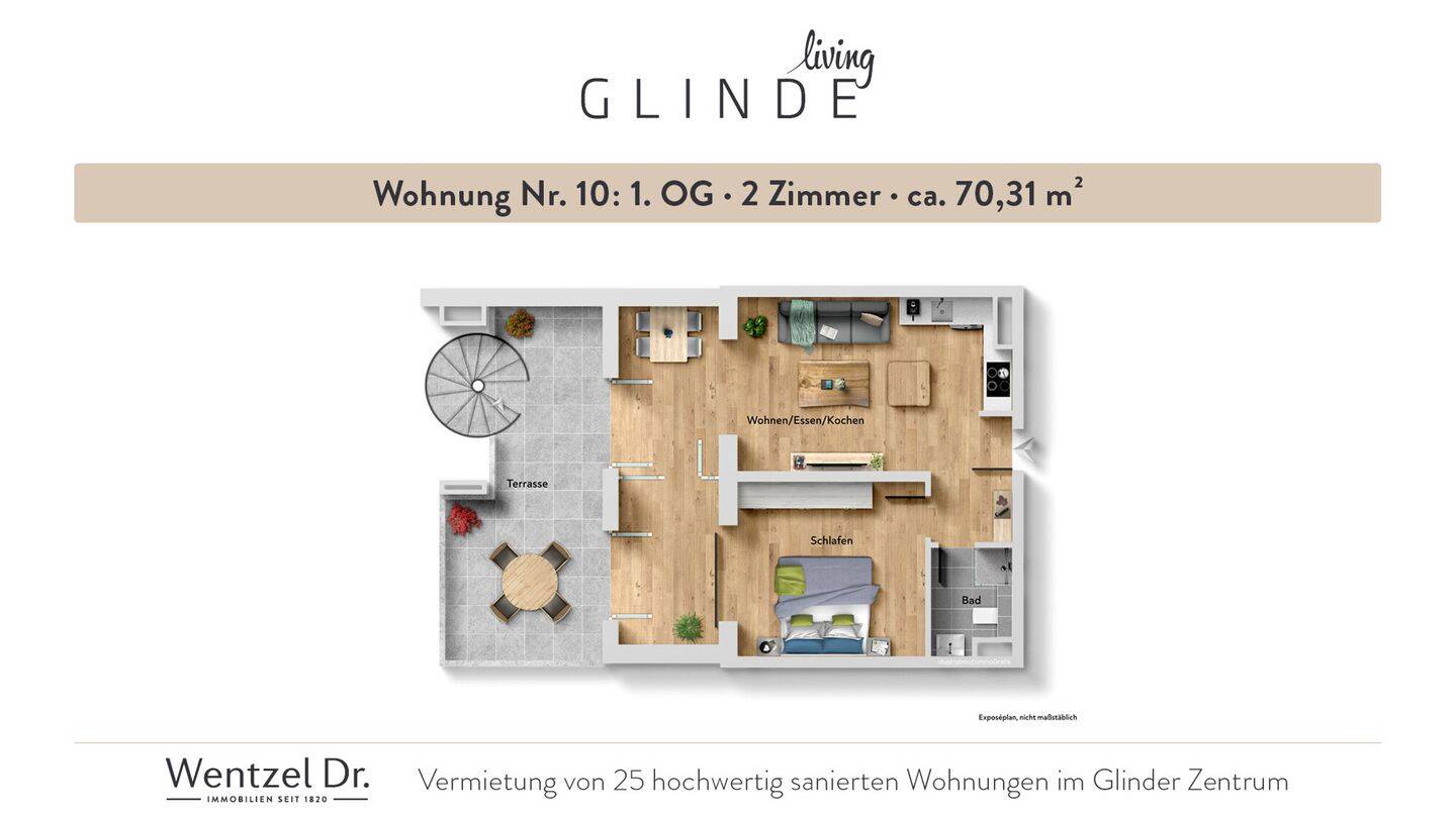 Mehr Raum zum Leben - moderne 2-Zimmer-Wohnungen- Wentzel Dr.
