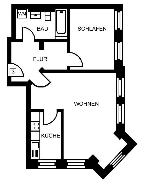 2 Zimmer zentral und frisch renoviert am Sonnenberg – Chemnitz – Vorschaubild 5
