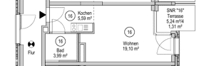 1-Zimmer-Wohnung mit B-Schein in Weser-Lage – 28195 Bremen – Vorschaubild 2