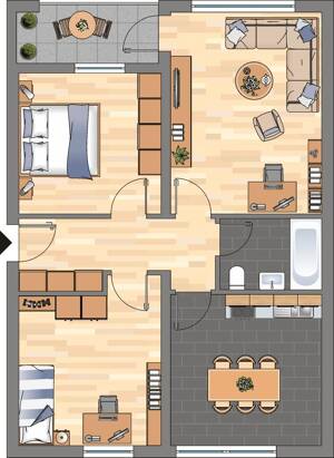 3-Zimmer-Wohnung mit Balkon in Oldenburg-Nadorst! – 26127 Oldenburg – Vorschaubild 2