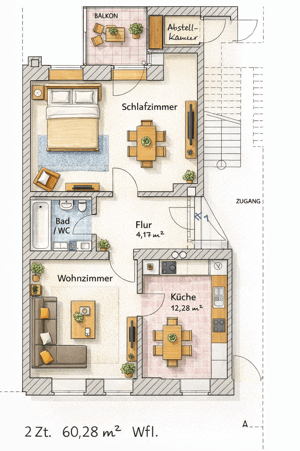 "jetzt loswohnen" in moderner 2-RW mit Balkon und Essküche – Chemnitz – Vorschaubild 5