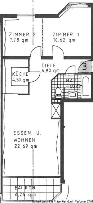 Schicke 2,5 Zimmer Wohnung in Achim-Baden – 28832 Achim – Vorschaubild 3