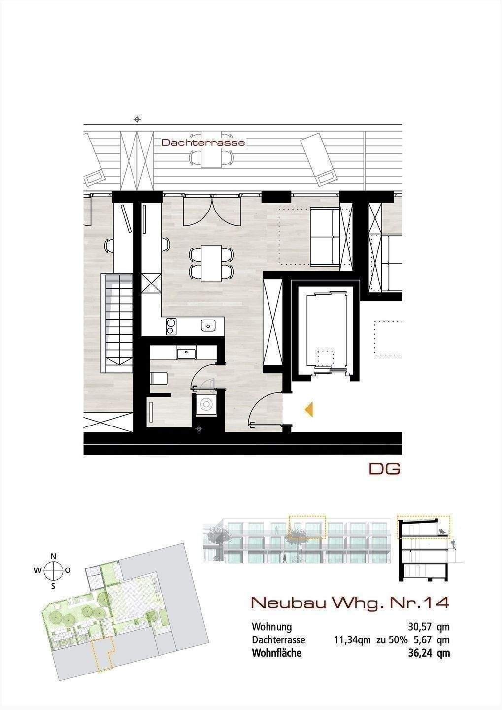 Dachterrassenwohnung besichtigen! Samstag 13 Uhr bis 15 Uhr! Grüne und ruhige City Lage! – Erlangen – Vorschaubild 6