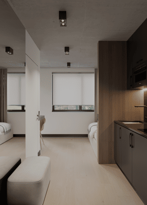 Erstbezug - Livus Bonn Style – Micro-Apartments 16qm ab 650€, All-in-Miete – 53111 Bonn – Vorschaubild 2