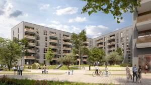 Urban wohnen, grün genießen - moderne 3 Zimmer Wohnung mit Terrasse und offener Küche