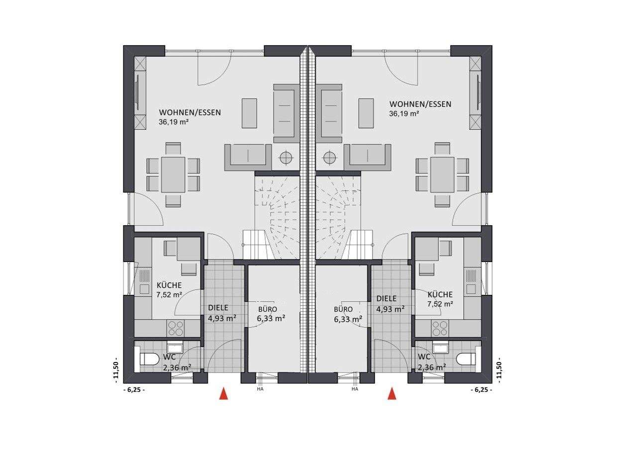 Lichte und transparente Architektur, projektierte DHH in der Berghofer Mark – Dortmund – Vorschaubild 3