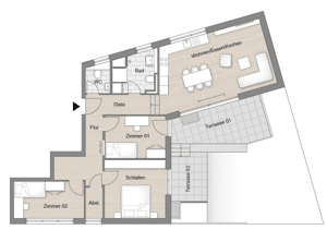 Moderner Neubau: 4 Zimmer Wohnung – 70186 Stuttgart – Vorschaubild 3
