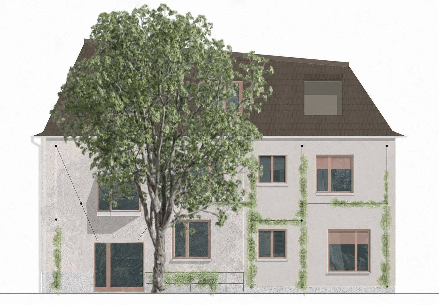 DESIGNVILLA NYMPHENBURG | GARTENRESIDENZ MIT TERRASSE, STUDIO & GARTEN