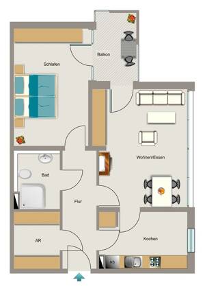Im besten Alter eine Wohnung bei VIVAWEST - Wohnen ab 60. – 51145 Köln – Vorschaubild 2
