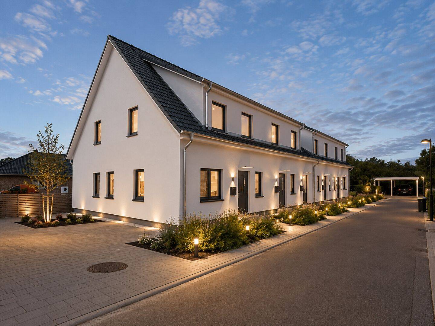 ERSTBEZUG | Moderne Reihenhäuser mit Westterrasse, Carport & Wärmepumpe – Papendorf – Vorschaubild 3