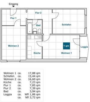 Eine 3 Raumwohnung mit Balkon wartet auf Familien oder eine 2-er WG – 1277 Dresden – Vorschaubild 2
