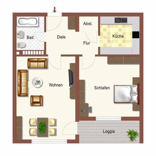 Da kommt man gern Heim. 2-Zimmer-Stadtwohnung – Dortmund – Vorschaubild 6