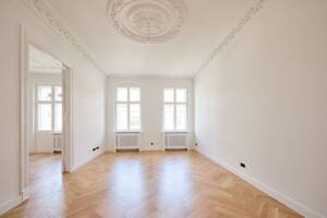 Feinstes Friedenau: 3-Zi Altbau Unikat zum Erstbezug, Eckzimmer, Fischgrät, Stuck, Badewanne & Regendusche, Fernwärme, Provisionsfrei – 12161 Berlin – Vorschaubild 5