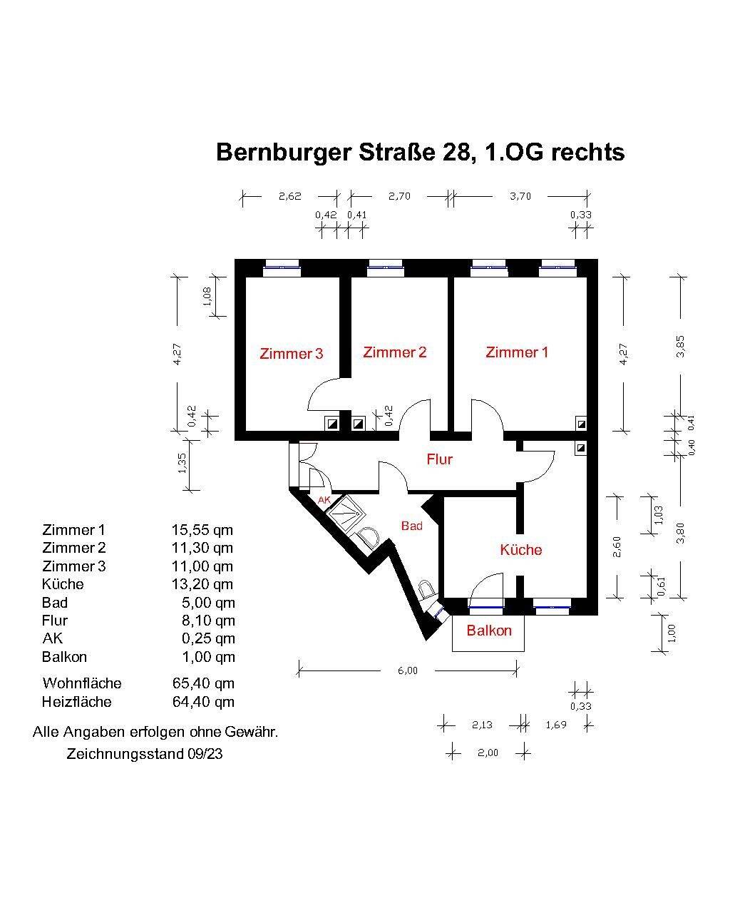 NUR MIT WBS *** 3 Raumwohnung in Eutritzsch – Leipzig – Vorschaubild 2